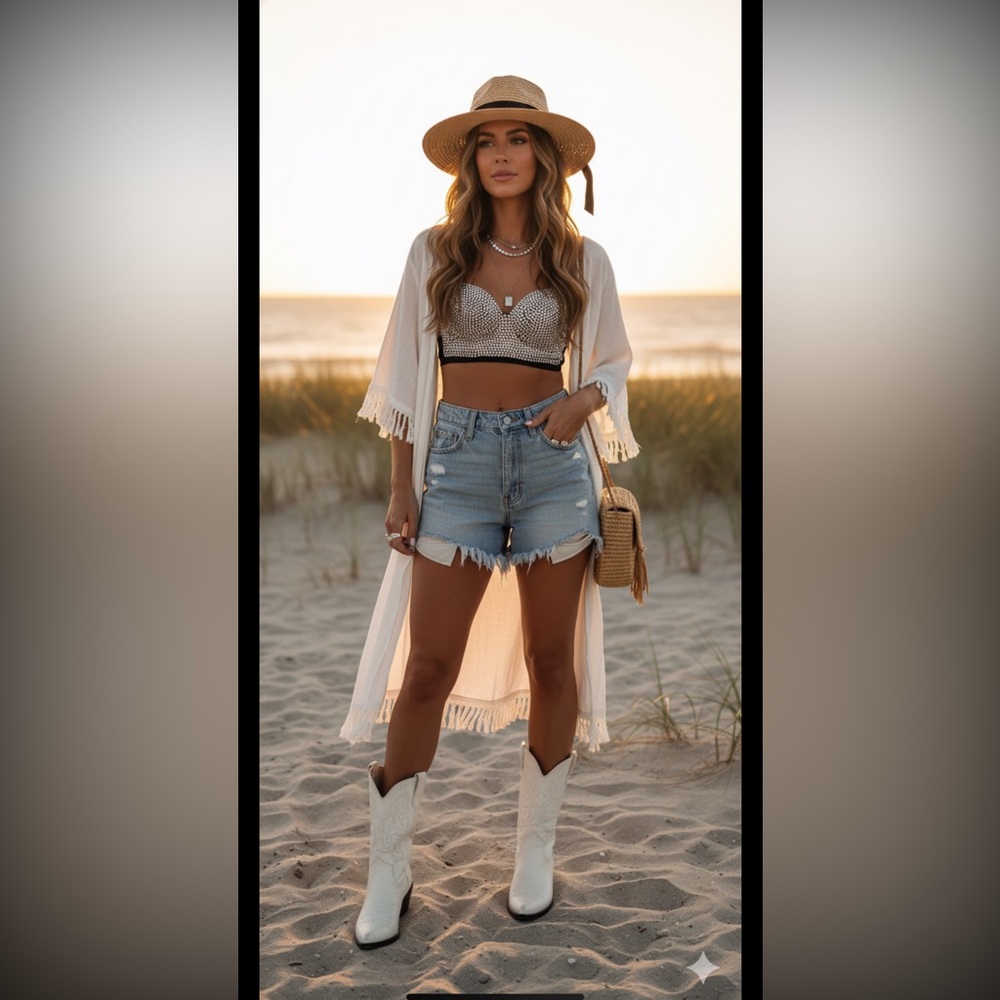 Black Bra with Rhinestone Accents